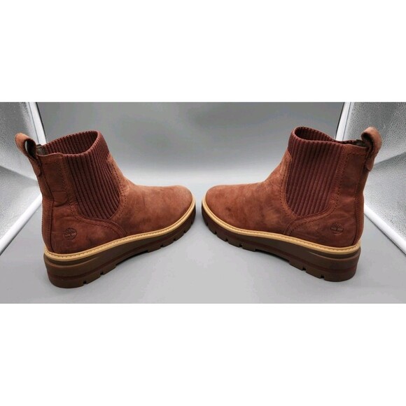 Timberland Cervinia Valley Chelsea Brown Size 7.5 Boots See Photos - Picture 5 of 16